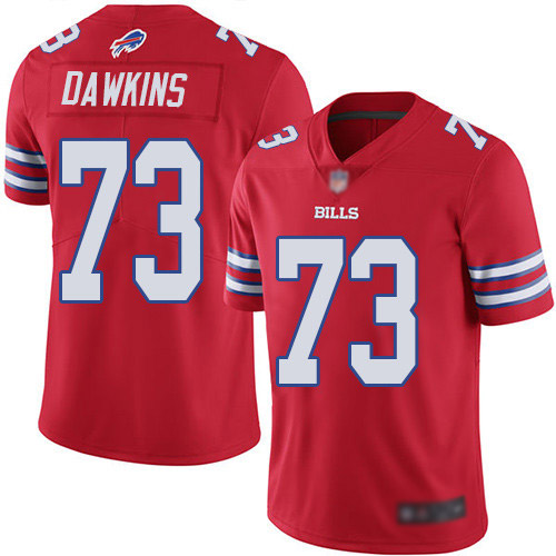 Men Buffalo Bills #73 Dion Dawkins Limited Red Rush Vapor Untouchable NFL Jersey